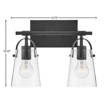 Hinkley Foster Small Two Light Vanity Wall Sconce Alternative Image 1