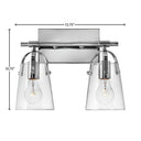 Hinkley Foster Small Two Light Vanity Wall Sconce Alternative Image 11