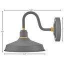 Hinkley Foundry Alternative Image 9.5" Classic Outdoor Small Wall Mount Barn Light Alternative Image 1
