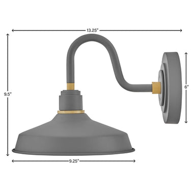 Hinkley Foundry Alternative Image 9.5" Classic Outdoor Small Wall Mount Barn Light Alternative Image 1