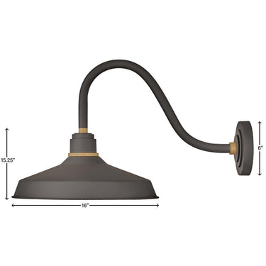 Hinkley Foundry Classic Alternative Image 16" Outdoor Large Wall Mount Barn Light Alternative Image 1