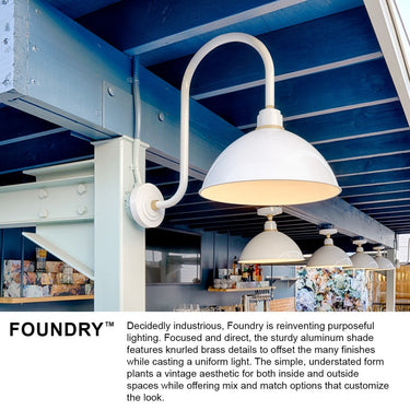 Hinkley Foundry Dome Outdoor Medium Wall Mount Barn Light - Alternative Image 10564TK Alternative Image 5