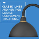 Hinkley Foundry Dome Outdoor Medium Wall Mount Barn Light - Alternative Image 10564TK Alternative Image 4