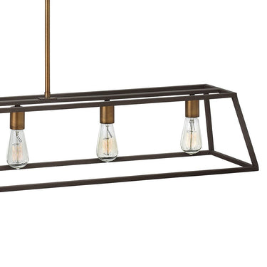 Hinkley Fulton Large Five Light Open Frame Linear Pendant Alternative Image 1