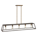 Hinkley Fulton Large Five Light Open Frame Linear Pendant 