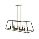 Hinkley Fulton Medium Eight Light Open Frame Linear Pendant 