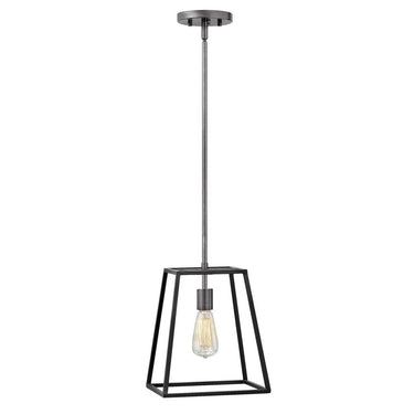 Hinkley Fulton Small Open Frame Pendant in Aged Zinc Finish 