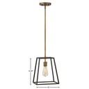 Hinkley Fulton Small Open Frame Pendant in Bronze Finish Alternative Image 6