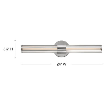 Hinkley Georgette Medium LED Vanity Wall Sconce in Polished Nickel Finish Alternative Image 1