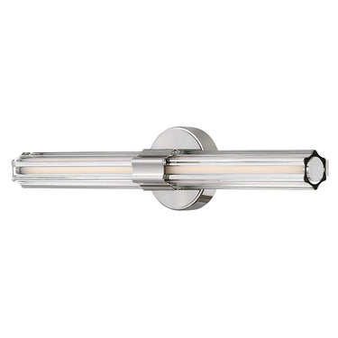 Hinkley Georgette Medium LED Vanity Wall Sconce in Polished Nickel Finish 