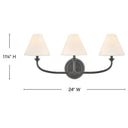 Hinkley Greta Medium Three Light Vanity Wall Sconce Alternative Image 1
