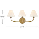 Hinkley Greta Medium Three Light Vanity Wall Sconce Alternative Image 8