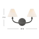 Hinkley Greta Small Two Light Vanity Wall Sconce Alternative Image 1