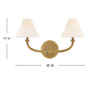 Hinkley Greta Small Two Light Vanity Wall Sconce Alternative Image 7