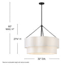 Hinkley Gwen Medium Drum Chandelier - HL47735 Alternative Image 1