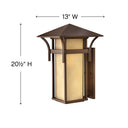 Hinkley Harbor Outdoor Medium Wall Mount Lantern in Anchor Bronze Finish Alternative Image 1