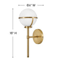 Hinkley Hollis Medium Single Light Vanity Wall Sconce LED in Heritage Brass Finish Alternative Image 1