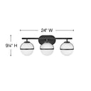 Hinkley Hollis Medium Three Light Vanity Wall Sconce LED in Black Finish Alternative Image 1