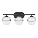 Hinkley Hollis Medium Three Light Vanity Wall Sconce LED in Black Finish 