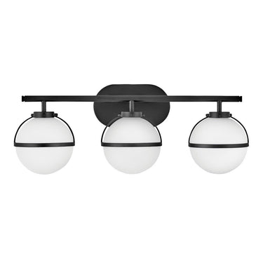 Hinkley Hollis Medium Three Light Vanity Wall Sconce LED in Black Finish 