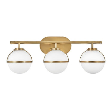 Hinkley Hollis Medium Three Light Vanity Wall Sconce LED in Heritage Brass Finish 