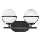 Hinkley Hollis Small Two Light Vanity Wall Sconce LED in Black Finish Alternative Image 2