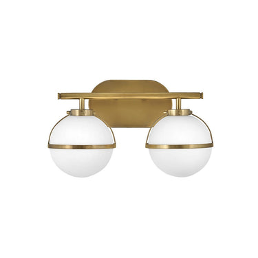 Hinkley Hollis Small Two Light Vanity Wall Sconce LED in Heritage Brass Finish 