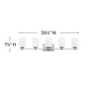 Hinkley Karlie Extra Large Five Light Vanity Wall Sconce Alternative Image 1