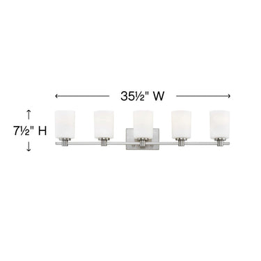 Hinkley Karlie Extra Large Five Light Vanity Wall Sconce Alternative Image 1