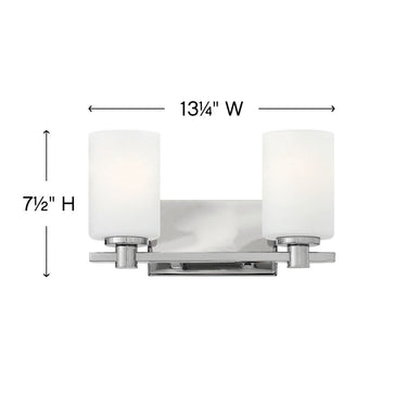 Hinkley Karlie Small Two Light Vanity Wall Sconce Alternative Image 6