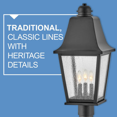 Hinkley Kingston Outdoor Large Post Mount Lantern Alternative Image 6