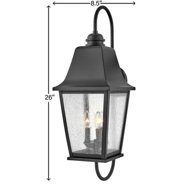 Hinkley Kingston Outdoor Large Wall Mount Lantern - Alternative Image 10014BK Alternative Image 1
