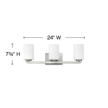 Hinkley Kyra Medium Three Light Vanity Wall Sconce Alternative Image 1