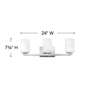 Hinkley Kyra Medium Three Light Vanity Wall Sconce Alternative Image 6