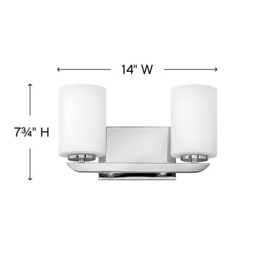 Hinkley Kyra Small Two Light Vanity Wall Sconce Alternative Image 5