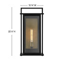 Hinkley Langston Outdoor Large Wall Mount Lantern - Alternative Image 24025BK Alternative Image 1