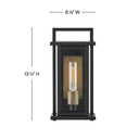 Hinkley Langston Outdoor Medium Wall Mount Lantern - Alternative Image 24020BK Alternative Image 1