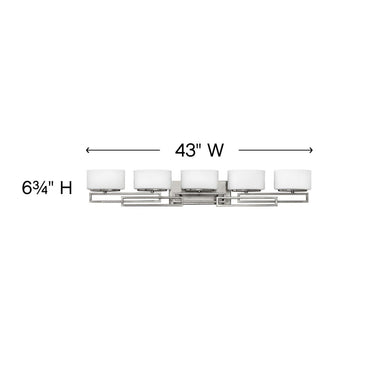 Hinkley Lanza Extra Large Five Light Vanity Wall Sconce Alternative Image 1