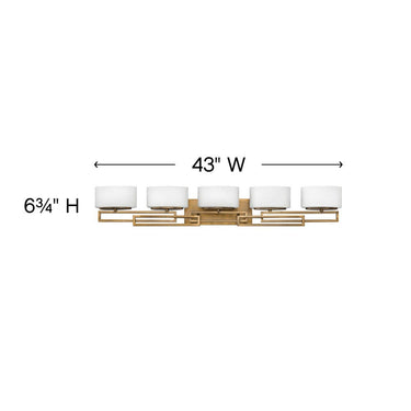Hinkley Lanza Extra Large Five Light Vanity Wall Sconce Alternative Image 5