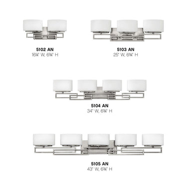 Hinkley Lanza Large Four Light Vanity Wall Sconce Alternative Image 3