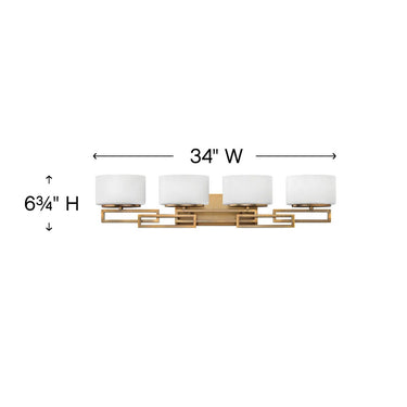 Hinkley Lanza Large Four Light Vanity Wall Sconce Alternative Image 8
