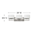 Hinkley Lanza Medium Three Light Vanity Wall Sconce Alternative Image 1