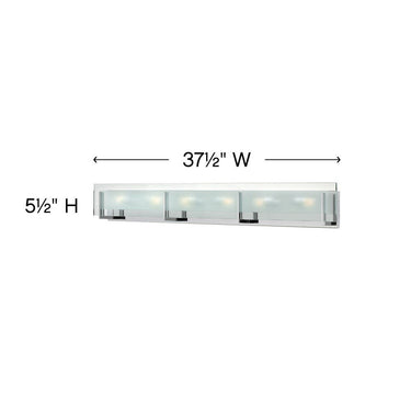 Hinkley Latitude Extra Large Six Light Vanity Wall Sconce Alternative Image 3
