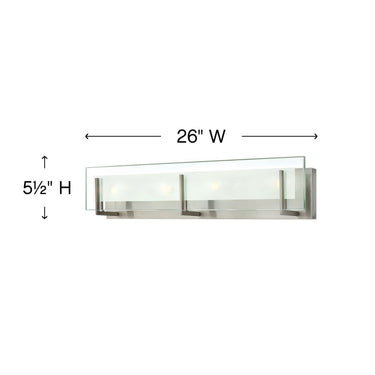 Hinkley Latitude Large Four Light Vanity Wall Sconce Alternative Image 1