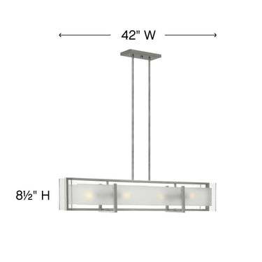 Hinkley Latitude Medium Four Light Linear Pendant Alternative Image 1
