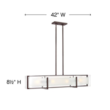 Hinkley Latitude Medium Four Light Linear Pendant Alternative Image 5