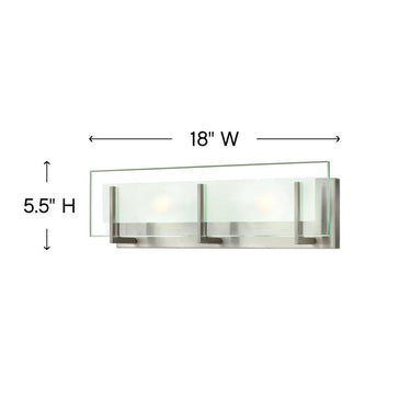 Hinkley Latitude Small Two Light Vanity Wall Sconce Alternative Image 1