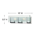 Hinkley Latitude Small Two Light Vanity Wall Sconce Alternative Image 3