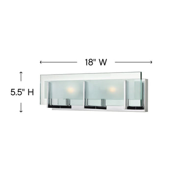 Hinkley Latitude Small Two Light Vanity Wall Sconce Alternative Image 3