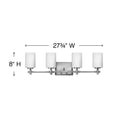 Hinkley Laurel Large Four Light Vanity Wall Sconce Alternative Image 1